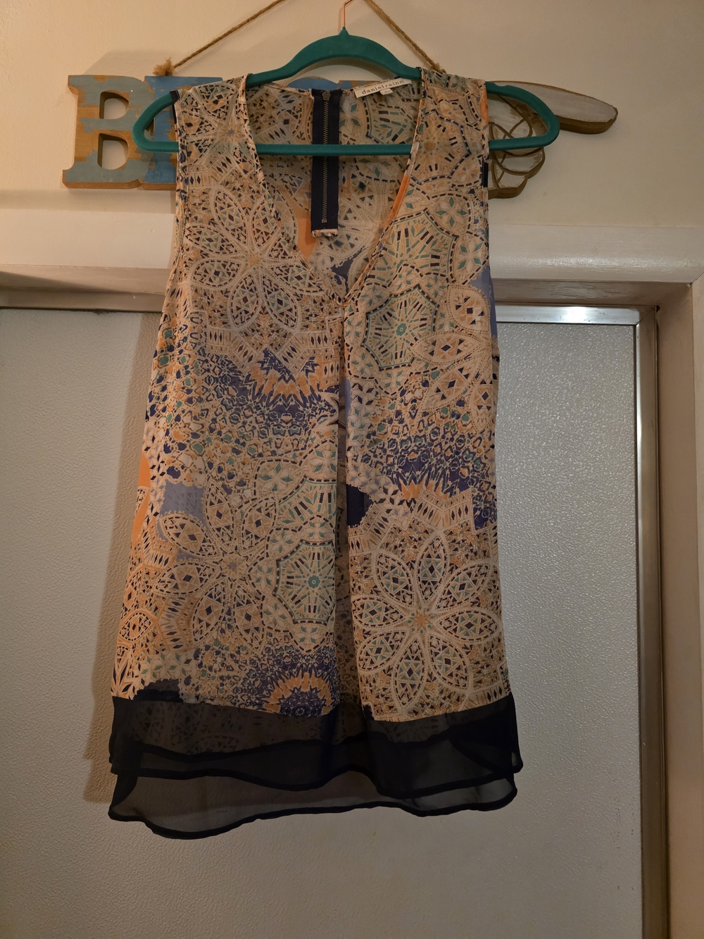 Daniel Rainn Abstract Print Tunic Tank Large